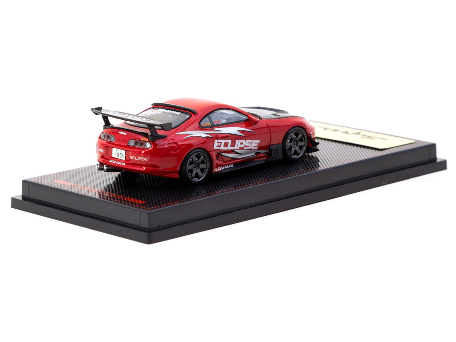 Toyota Supra (JZA80) RZ RHD (Right Hand Drive) "Eclipse Racing Concept" Red with Carbon Hood 1/64 Diecast Model Car by Ignition Model - image 3