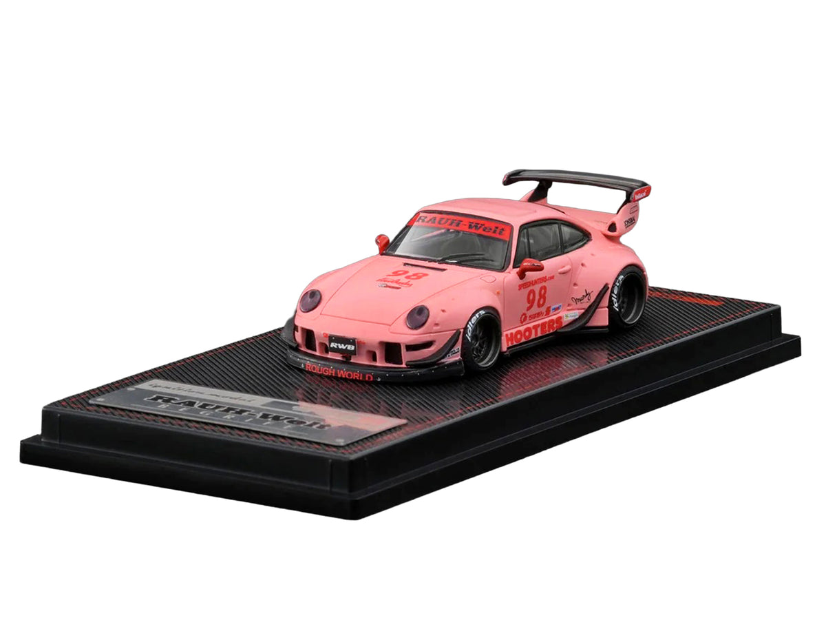RWB 993 #98 "Hooters" Matt Pink 1/64 Diecast Model Car by Ignition Model - image 2