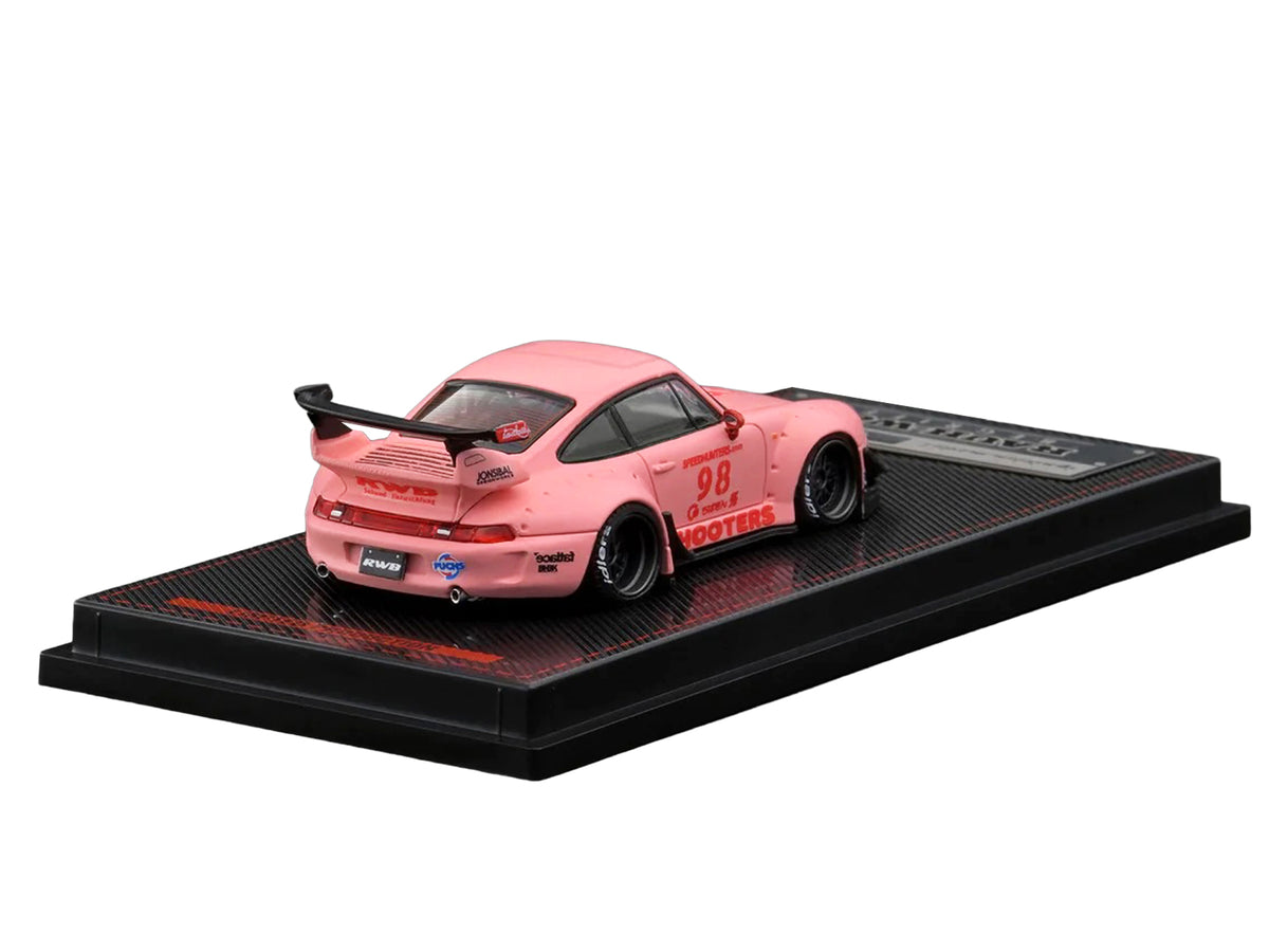 RWB 993 #98 "Hooters" Matt Pink 1/64 Diecast Model Car by Ignition Model - image 3
