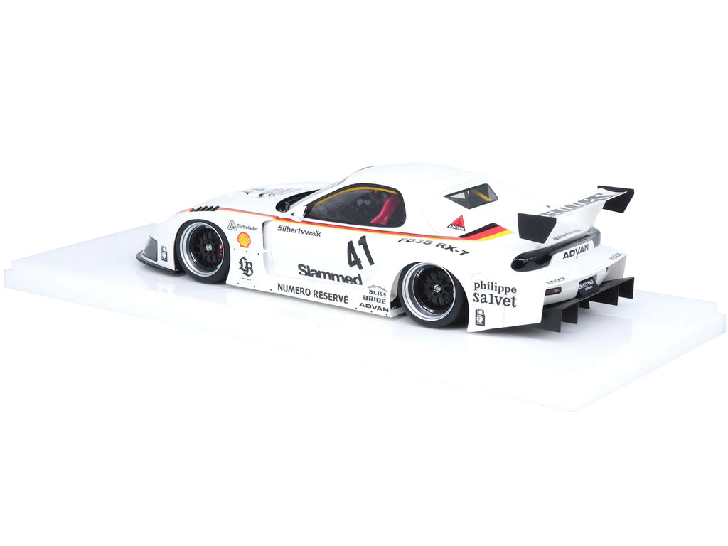 Mazda RX7 (FD3S) LB-Super Silhouette RHD (Right Hand Drive) #41 White with Stripes and Graphics 1/18 Model Car by Inno Models - image 3