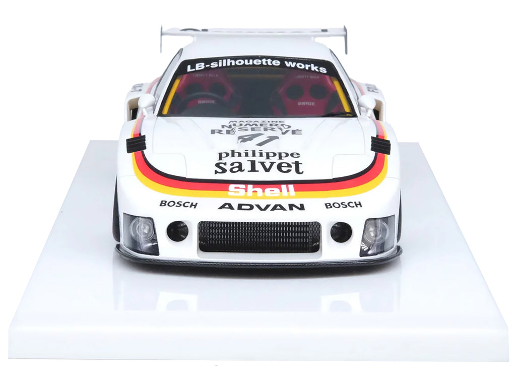 Mazda RX7 (FD3S) LB-Super Silhouette RHD (Right Hand Drive) #41 White with Stripes and Graphics 1/18 Model Car by Inno Models - image 4
