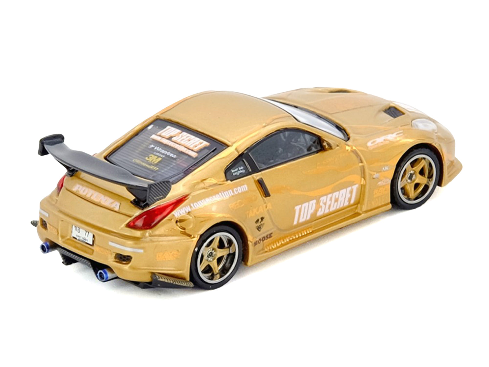 Nissan "Top Secret Thailand" 350Z RHD (Right Hand Drive) Gold Metallic with Graphics 1/64 Diecast Model Car by Inno Models