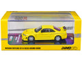 Nissan Skyline GT-R (R33) Nismo 400R RHD (Right Hand Drive) Lightning Yellow with Silver Stripes 1/64 Diecast Model Car by Inno Models