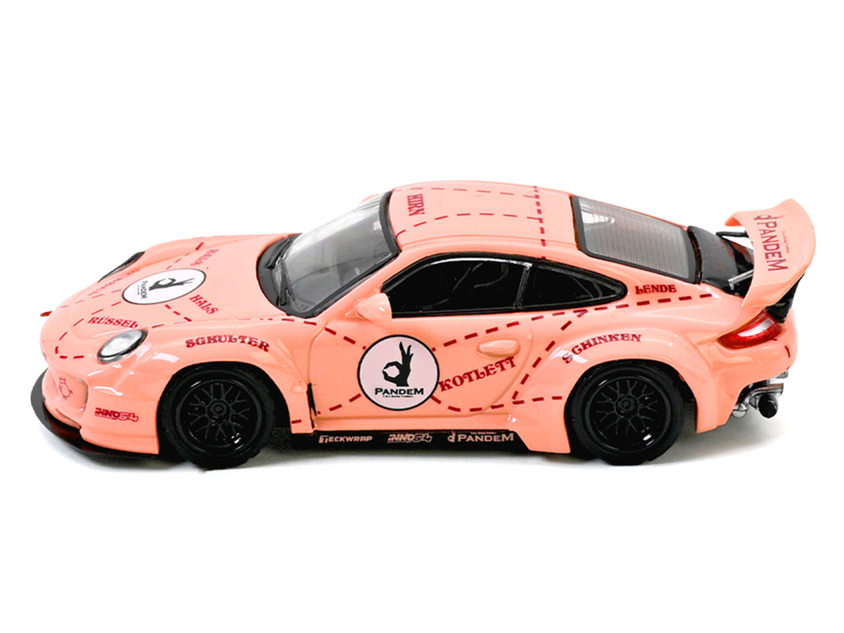 Pandem 997 "Pink Pig" Pink with Graphics 1/64 Diecast Model Car by Inno Models