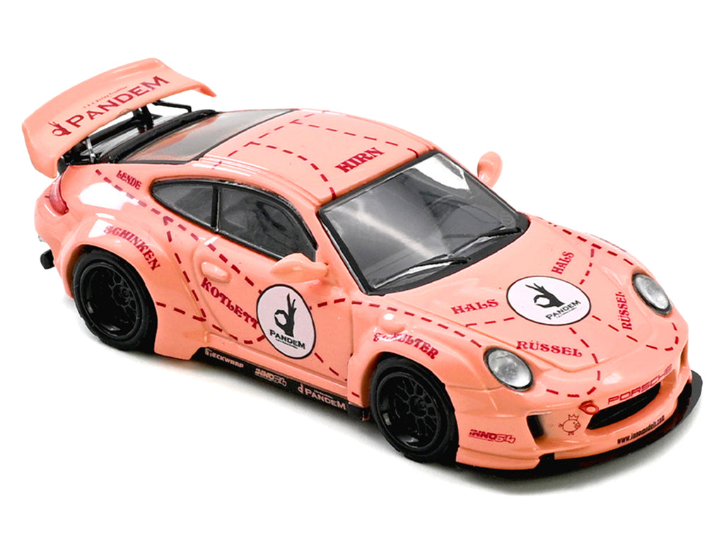 Pandem 997 "Pink Pig" Pink with Graphics 1/64 Diecast Model Car by Inno Models