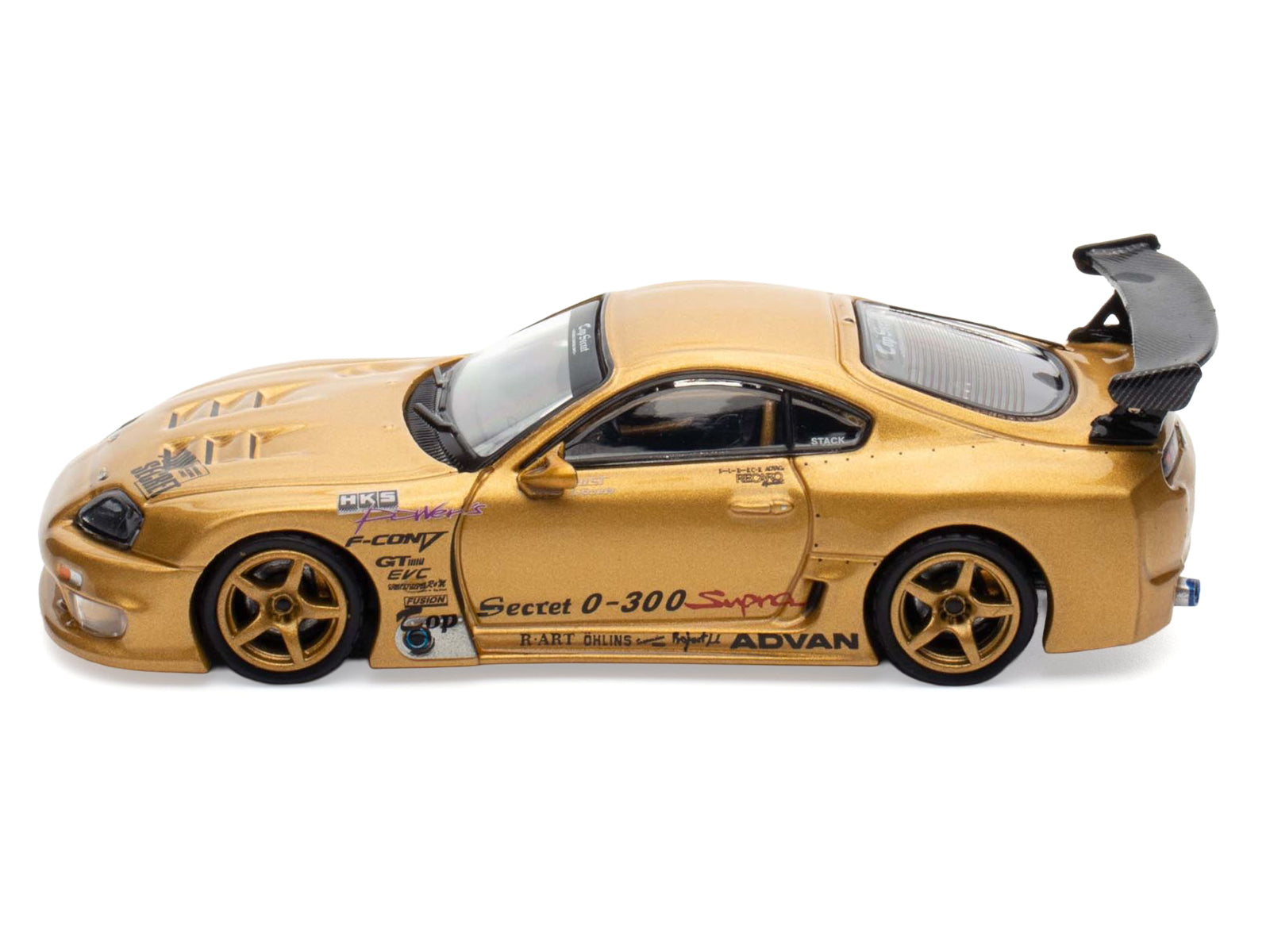 Toyota Supra (A80) "Top Secret" GT300 RHD (Right Hand Drive) Gold Metallic "Tokyo Auto Salon 2025 Event Exclusive" 1/64 Diecast Model Car by Inno Models - image 3