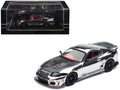Toyota Supra (A80) "Top Secret" GT300 RHD (Right Hand Drive) Chrome with Carbon Hood and Red Interior "Tokyo Auto Salon 2026 Event Exclusive" 1/64 Diecast Model Car by Inno Models