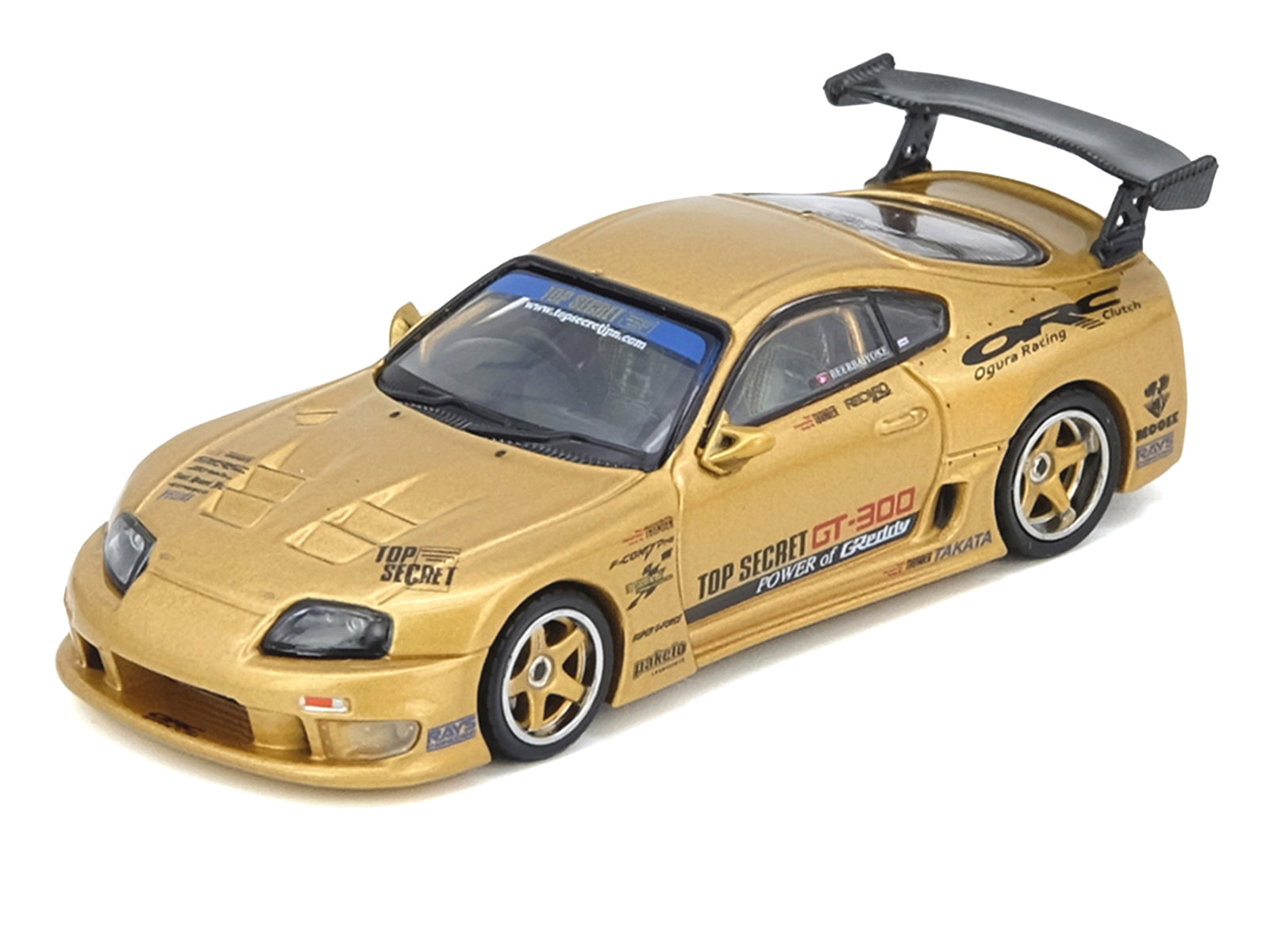 Toyota Supra (A80) "Top Secret Thailand" GT300 RHD (Right Hand Drive) Gold Metallic "Tokyo Auto Salon Kuala Lumpur 2025 Event Exclusive" 1/64 Diecast Model Car by Inno Models - image 2