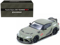 Toyota Supra (A90) "DarwinPro" Matt Green with Carbon Accents 1/64 Diecast Model Car by Inno Models