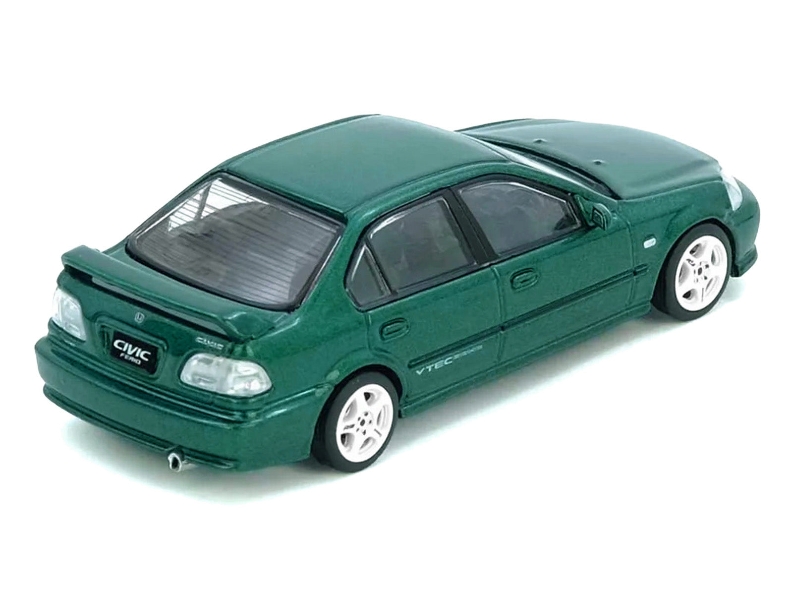 Honda Civic Ferio Si (EK) RHD (Right Hand Drive) Green Metallic 1/64 Diecast Model Car by Inno Models - image 2