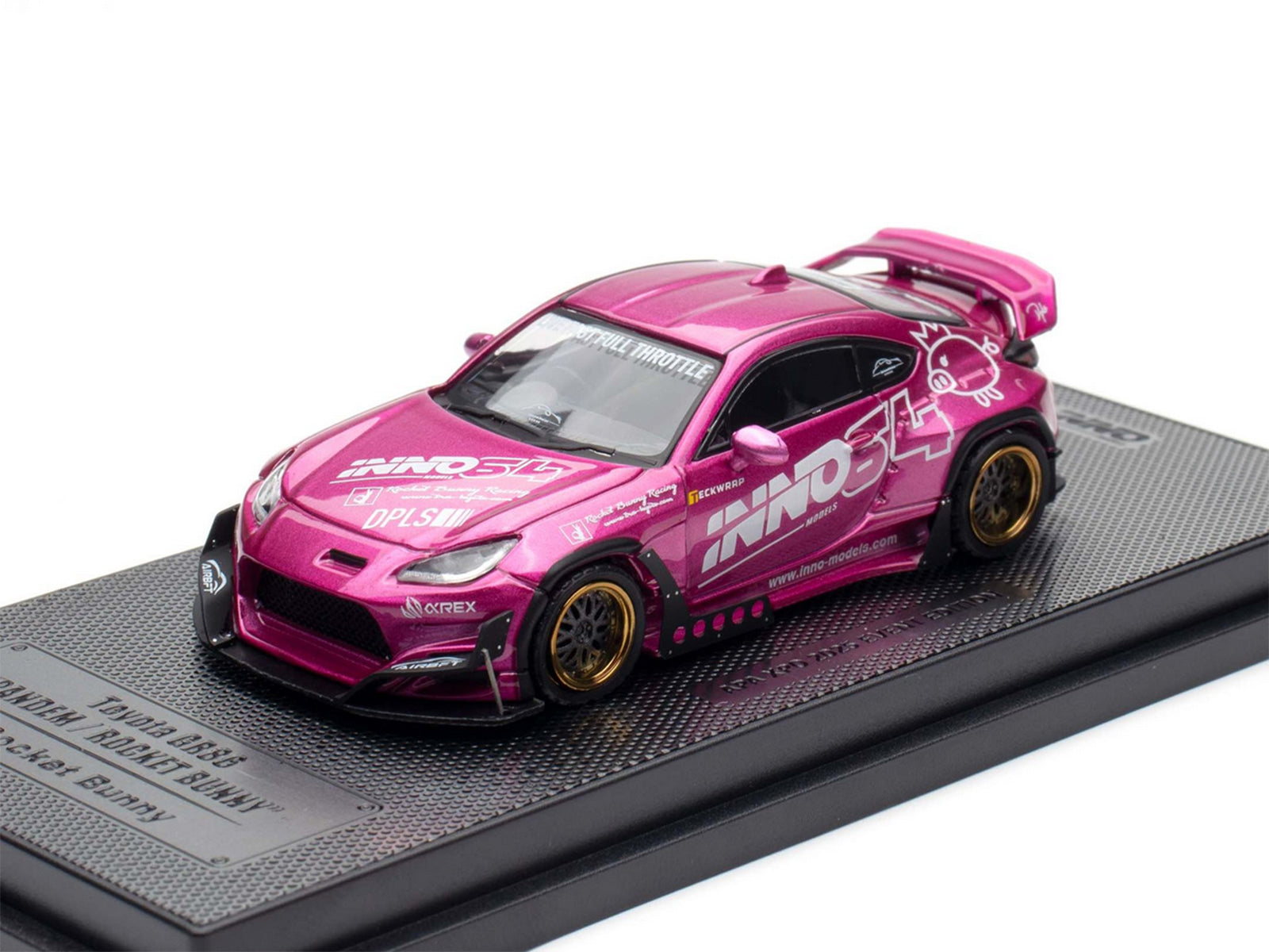Toyota GR86 "Pandem Rocket Bunny" RHD (Right Hand Drive) Pink Metallic with Graphics "APA XPO 2025 Event Exclusive" 1/64 Diecast Model Car by Inno Models - image 5