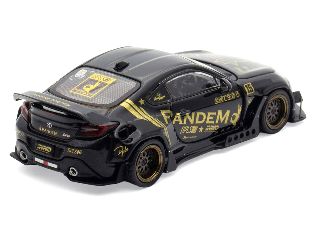 Toyota GR86 "Pandem" RHD (Right Hand Drive) Black with Gold Graphics "Hobby Expo China 2025 Event Exclusive" 1/64 Diecast Model Car by Inno Models - image 4