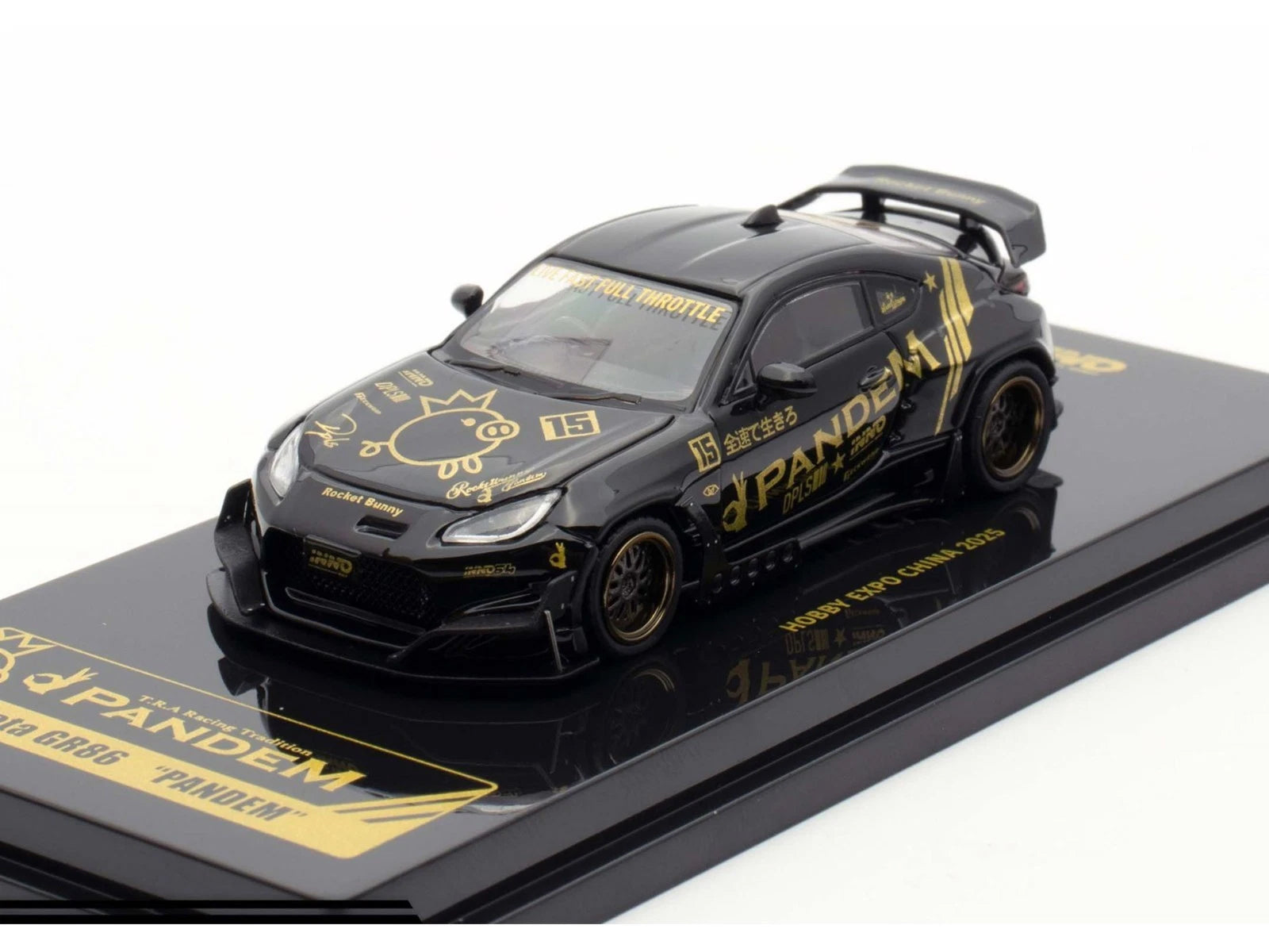 Toyota GR86 "Pandem" RHD (Right Hand Drive) Black with Gold Graphics "Hobby Expo China 2025 Event Exclusive" 1/64 Diecast Model Car by Inno Models - image 5