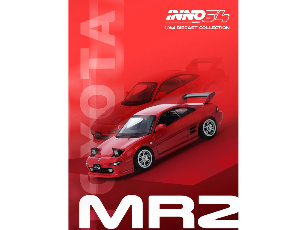 Toyota MR2 (SW20) RHD (Right Hand Drive) Red 1/64 Diecast Model Car by Inno Models - image 4