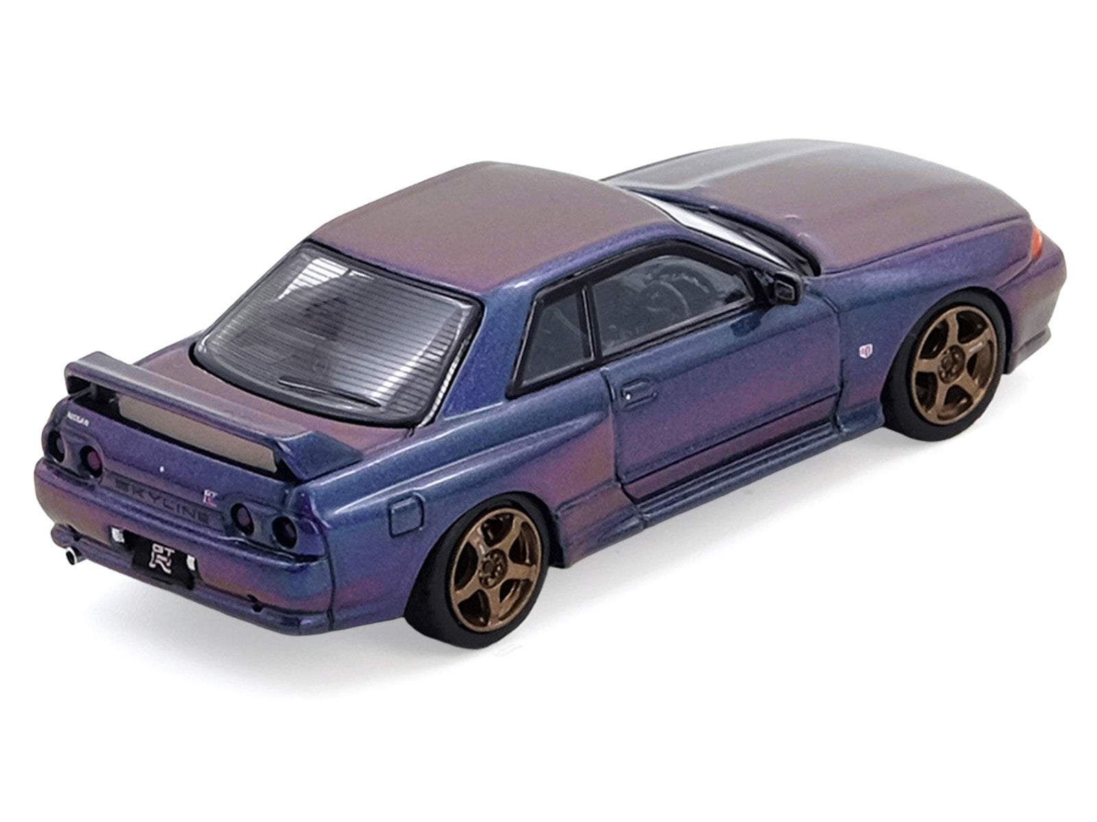 Nissan Skyline GT-R (R32) RHD (Right Hand Drive) Midnight Purple Metallic "Australian Special Edition" 1/64 Diecast Model Car by Inno Models - image 2