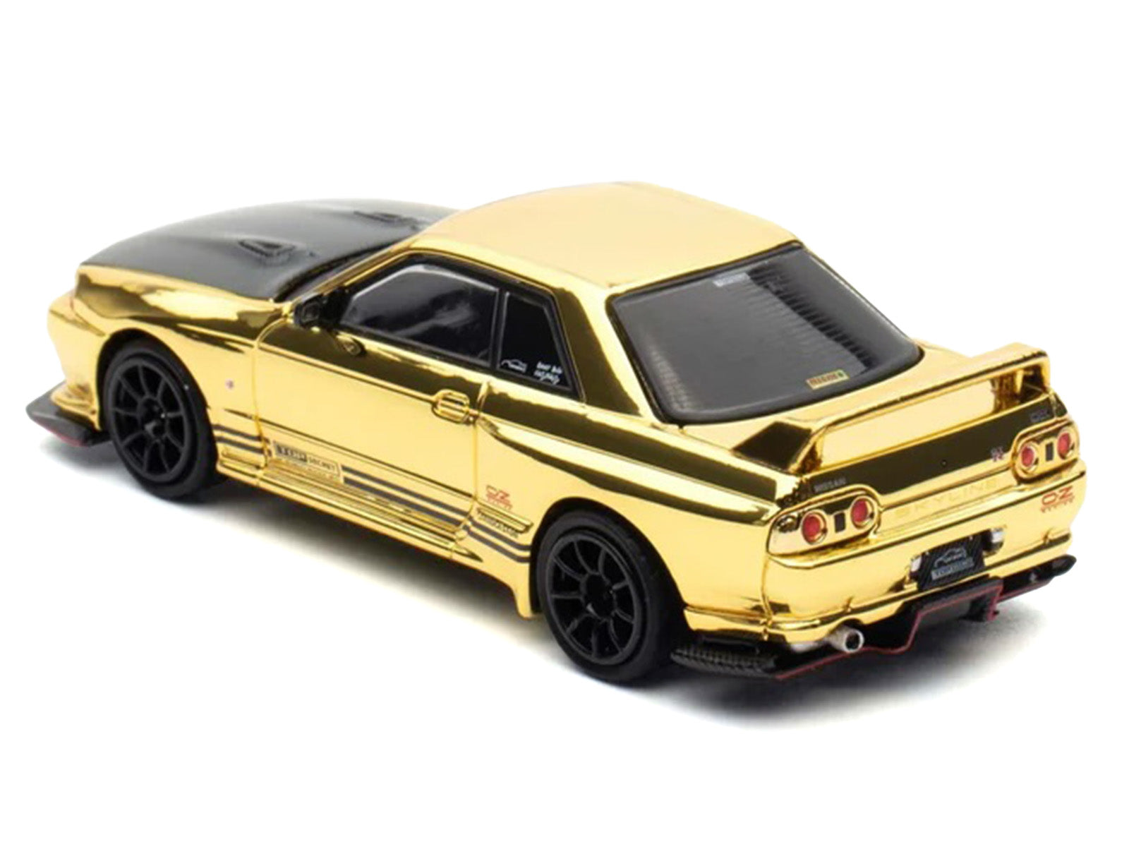 Nissan Skyline GT-R (R32) "Top Secret" RHD (Right Hand Drive) Chrome Gold with Carbon Hood "The Model Car Show Malaysia 2025 Event Edition" 1/64 Diecast Model Car by Inno Models - image 4