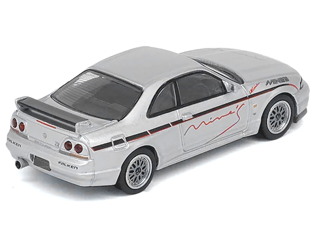 Nissan Skyline GT-R N1 (R33) RHD (Right Hand Drive) "Tuned by Mine's" Silver 1/64 Diecast Model Car by Inno Models - image 2