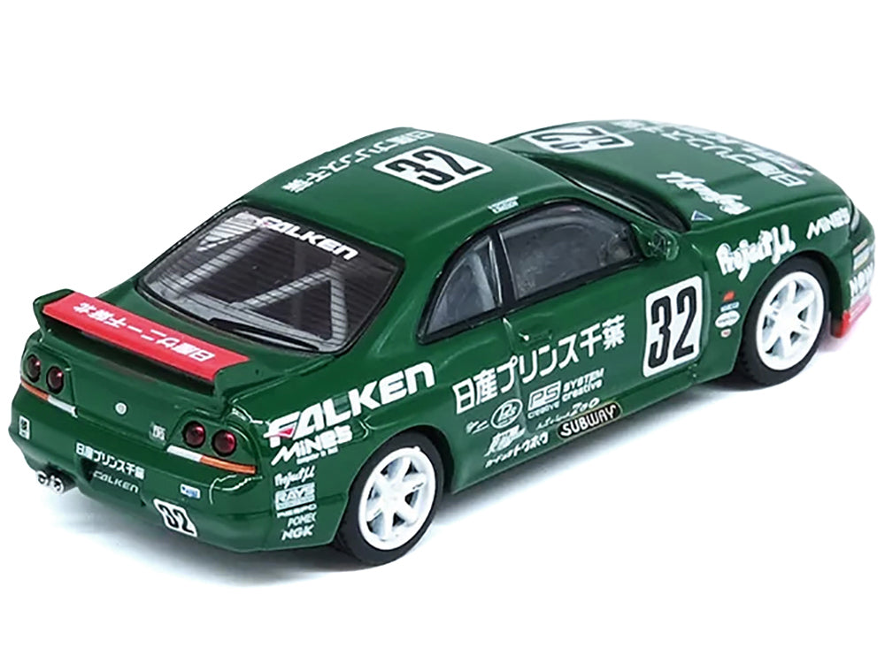 Nissan Skyline GT-R (R33) RHD (Right Hand Drive) #32 "Prince Chiba Falken" N1 Super Endurance Series "Tokachi 24 Hours" (1996) 1/64 Diecast Model Car by Inno Models - image 2