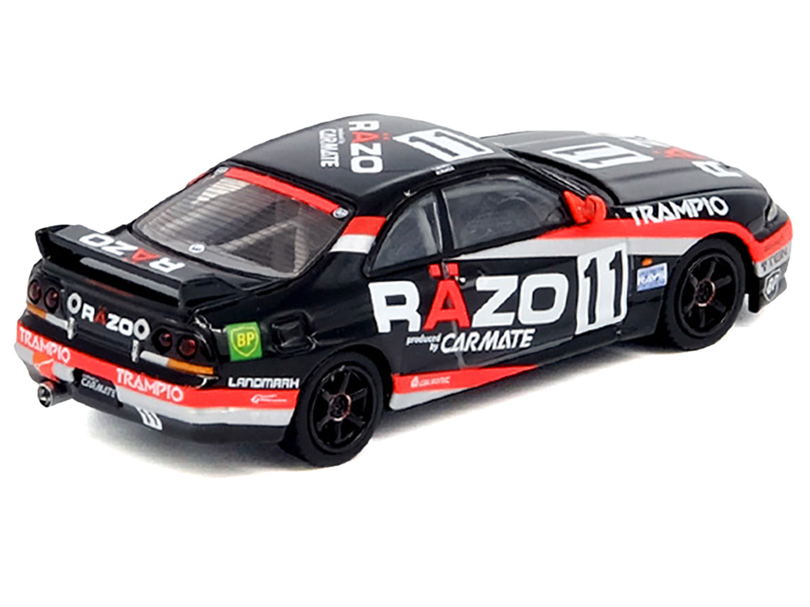 Nissan Skyline GT-R (R33) RHD (Right Hand Drive) #11 "Razo Trampio" N1 Super Endurance Series "Sedan Highland" (1995) 1/64 Diecast Model Car by Inno Models - image 2