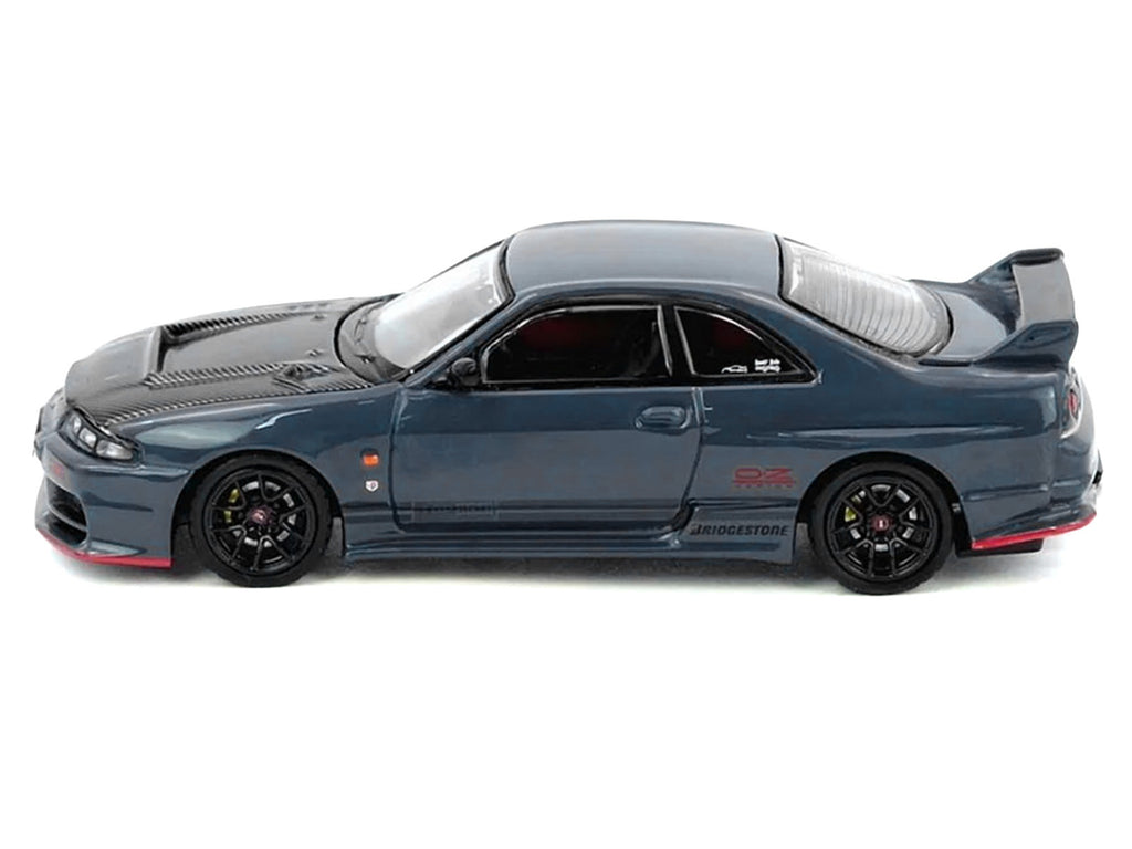 Nissan Top Secret Skyline GT-R (BCNR33) RHD (Right Hand Drive) Stealth Gray with Carbon Hood "Tokyo Auto Salon Hong Kong 2025 Event Edition" 1/64 Diecast Model Car by Inno Models - image 3