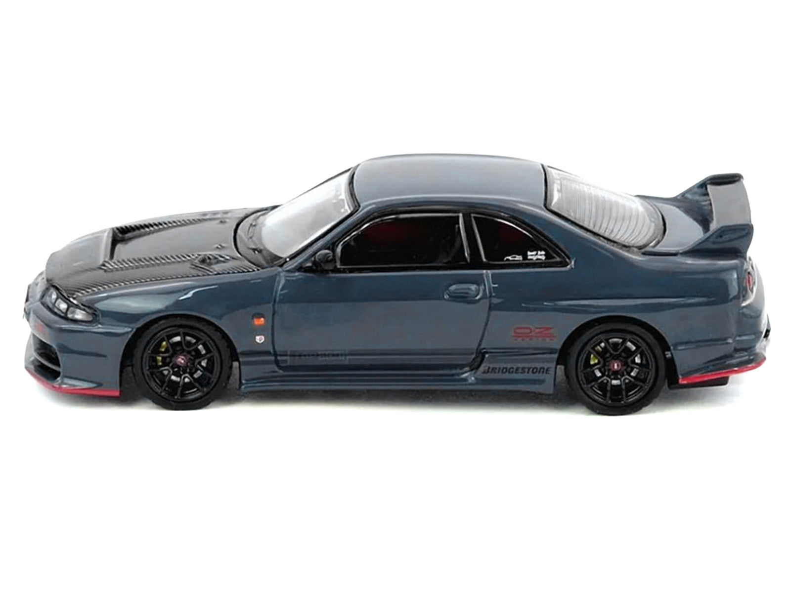 Nissan Top Secret Skyline GT-R (BCNR33) RHD (Right Hand Drive) Stealth Gray with Carbon Hood "Tokyo Auto Salon Hong Kong 2025 Event Edition" 1/64 Diecast Model Car by Inno Models - image 3