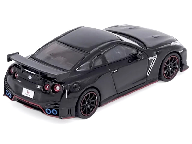 Nissan GT-R (R35) Nismo RHD (Right Hand Drive) Nismo Black with Carbon Hood and Top 1/64 Diecast Model Car by Inno Models - image 2
