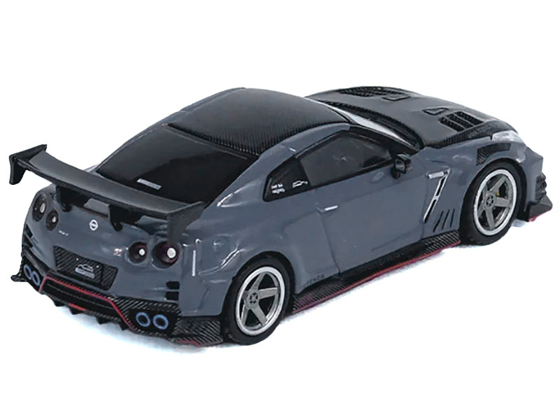 2024 Nissan GT-R (R35) Nismo "Top Secret" RHD (Right Hand Drive) Gray with Carbon Hood and Top "Hong Kong Toy Car Salon 2024 Special Edition" 1/64 Diecast Model Car by Inno Models - image 2