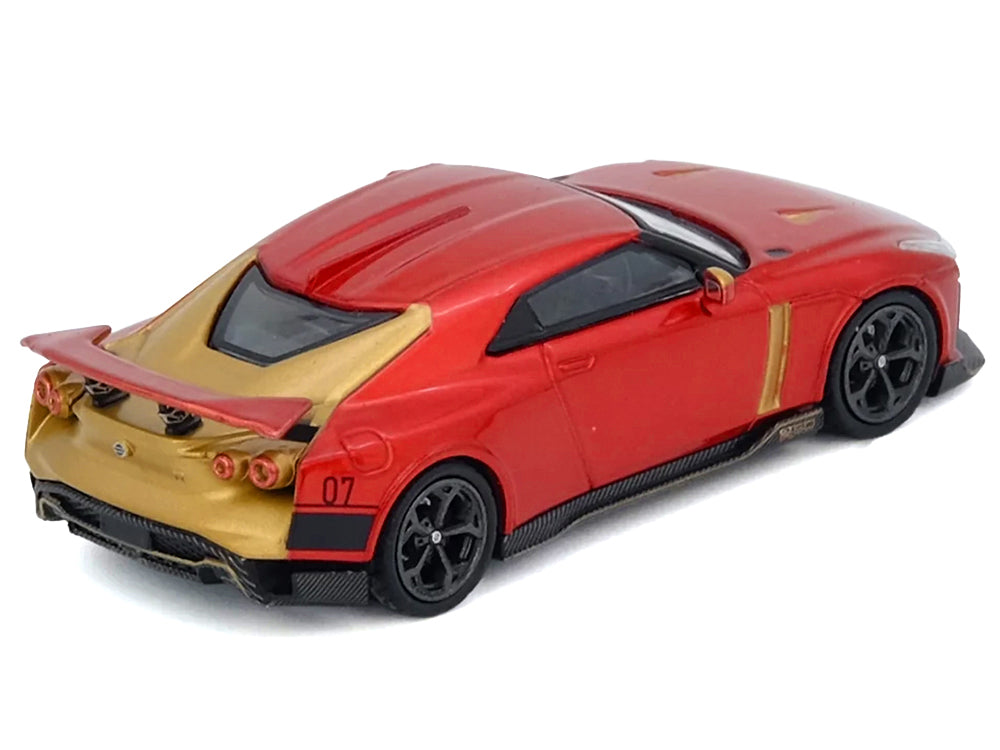 Nissan GT-R50 By ItalDesign Red Metallic with Gold Accents 1/64 Diecast Model Car by Inno Models - image 2