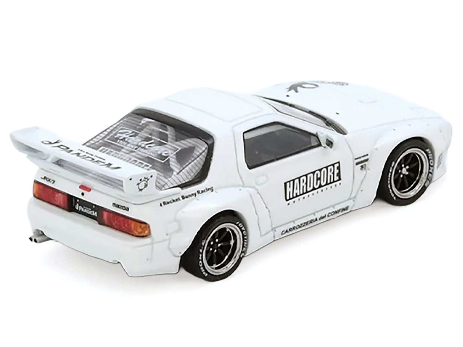 Mazda RX7 (FC3S) "Pandem Aero" Widebody Kit White with Graphics 1/64 Diecast Model Car by Inno Models - image 2
