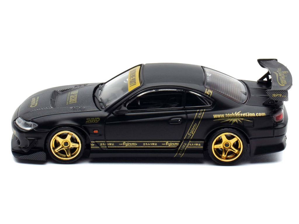 Nissan "Top Secret" Silvia (S15) RHD (Right Hand Drive) Matt Black with Carbon Hood "APA XPO 2025 Event Edition VIP Ticket Bundle" 1/64 Diecast Model Car by Inno Models - image 3