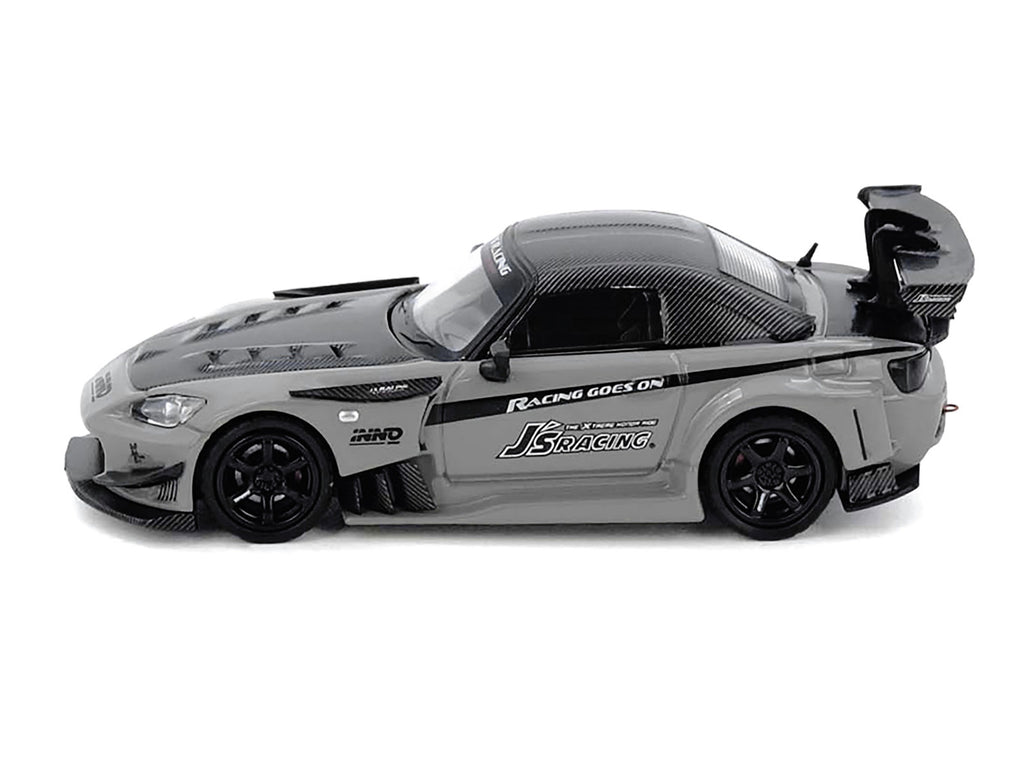 Honda S2000 RHD (Right Hand Drive) "J's Racing" Gray with Carbon Hood and Top "Hong Kong Toycar Salon 2025 Event Edition" 1/64 Diecast Model Car by Inno Models - image 2