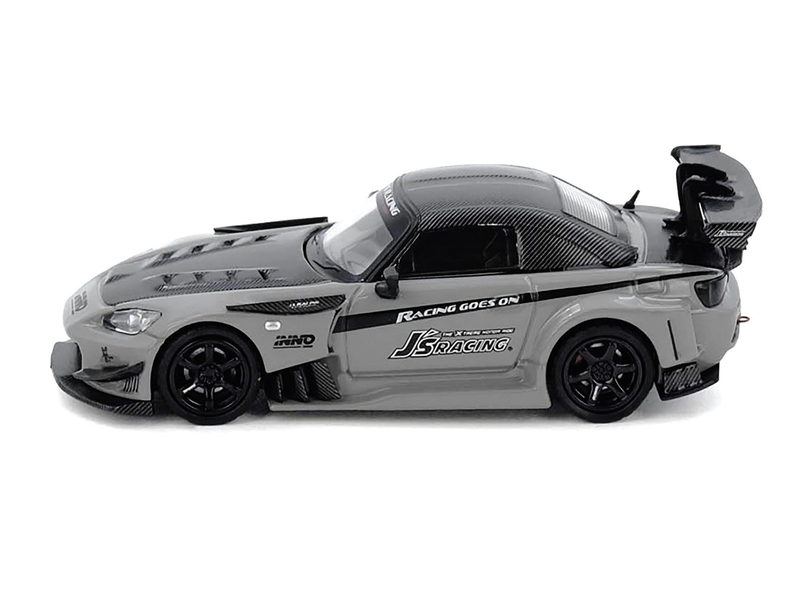 Honda S2000 RHD (Right Hand Drive) "J's Racing" Gray with Carbon Hood and Top "Hong Kong Toycar Salon 2025 Event Edition" 1/64 Diecast Model Car by Inno Models - image 2