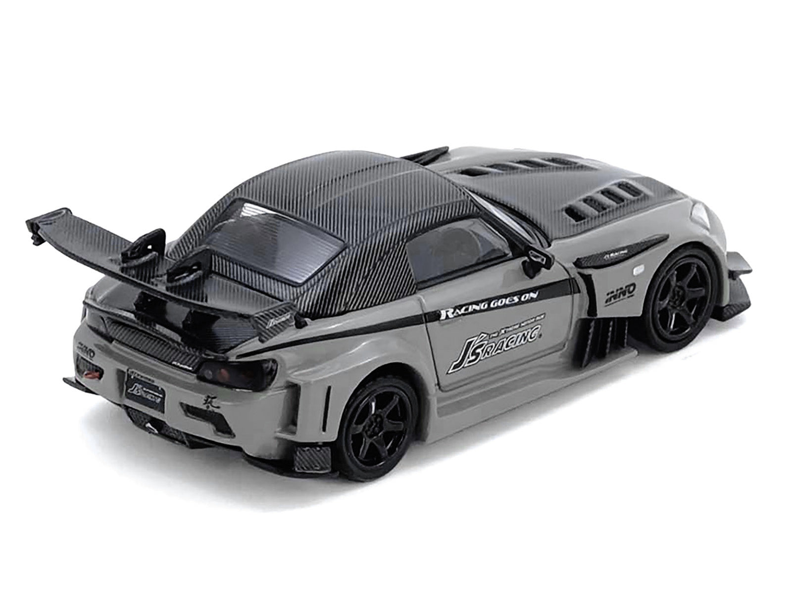 Honda S2000 RHD (Right Hand Drive) "J's Racing" Gray with Carbon Hood and Top "Hong Kong Toycar Salon 2025 Event Edition" 1/64 Diecast Model Car by Inno Models - image 3