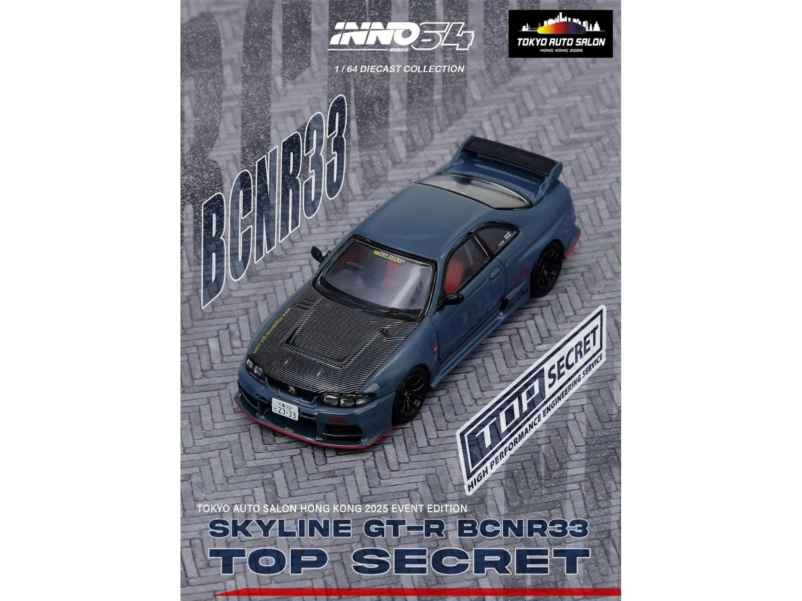 Nissan Top Secret "Tokyo Auto Salon Hong Kong 2025 Event Edition" Set of 2 Pieces 1/64 Diecast Model Car by Inno Models - image 5