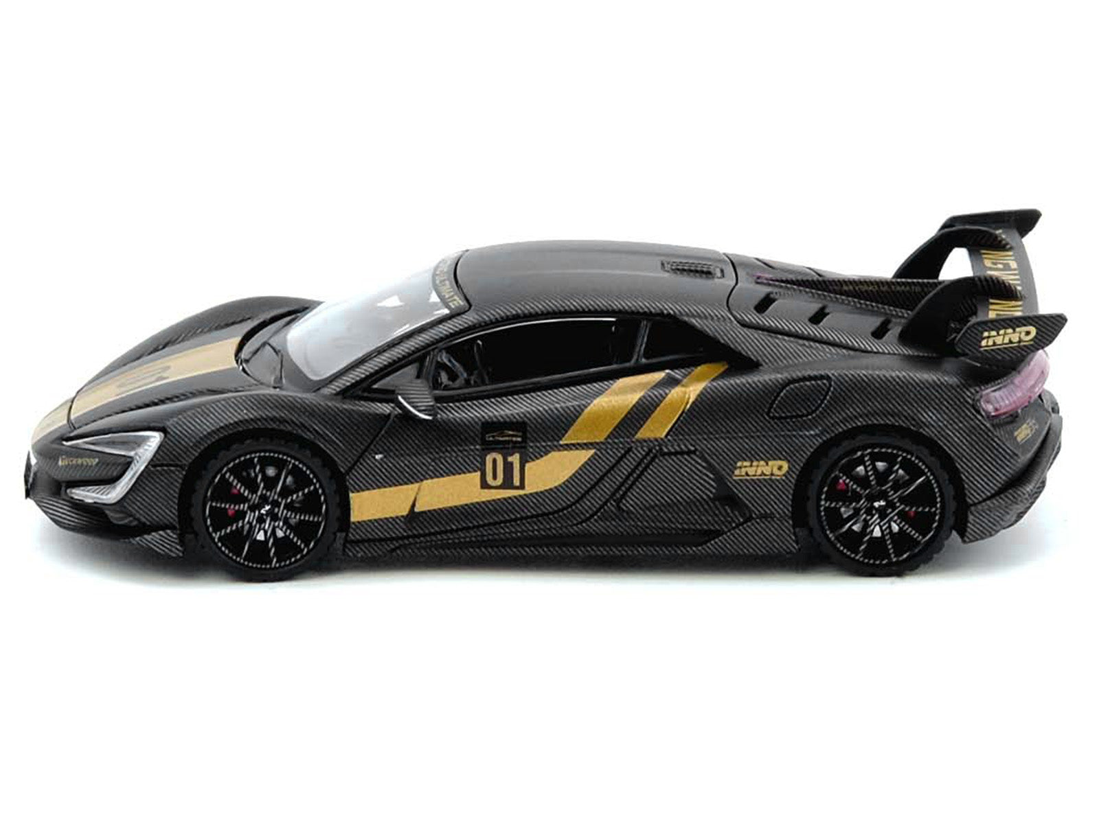 Yangwang U9 #01 Carbon Fiber with Gold Stripes "APA XPO 2025 Event Edition" 1/64 Diecast Model Car by Inno Models - image 3