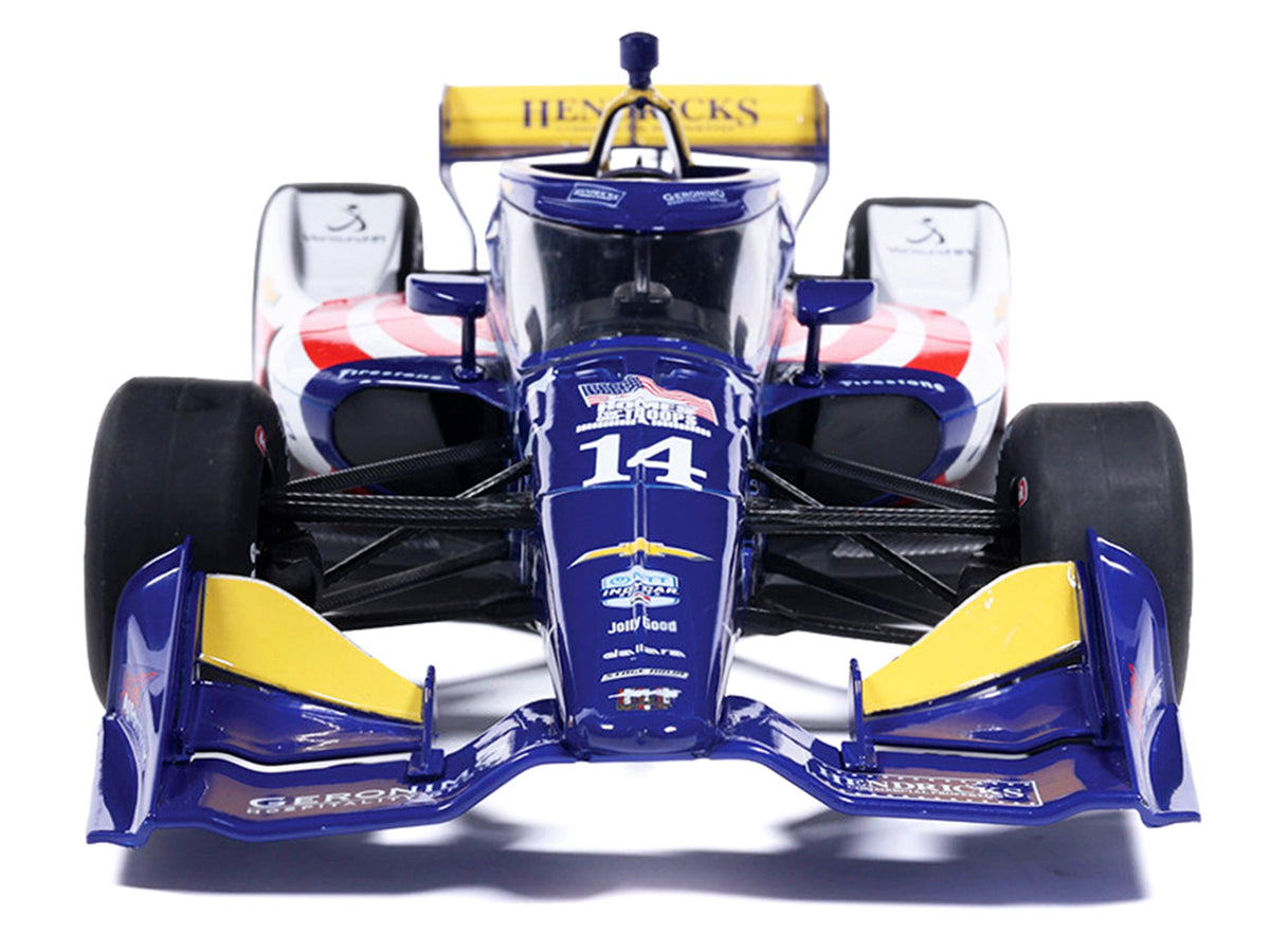 Dallara IndyCar #14 Santino Ferrucci "HFOT.Org" AJ Foyt Racing (Road Course Configuration) "NTT IndyCar Series" (2026) 1/18 Diecast Model Car by IXO Models - image 4