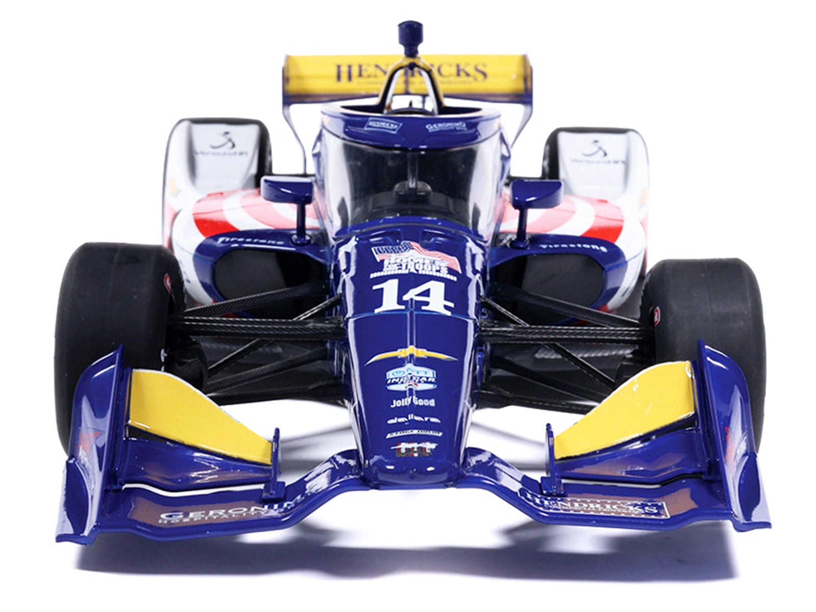 Dallara IndyCar #14 Santino Ferrucci "HFOT.Org" AJ Foyt Racing (Road Course Configuration) "NTT IndyCar Series" (2026) 1/18 Diecast Model Car by IXO Models - image 4