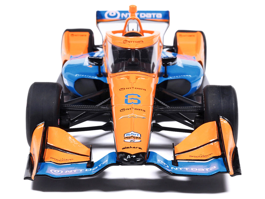 Dallara IndyCar #6 Nolan Siegel "NTT Data" Arrow McLaren (Road Course Configuration) "NTT IndyCar Series" (2026) 1/18 Diecast Model Car by IXO Models - image 4