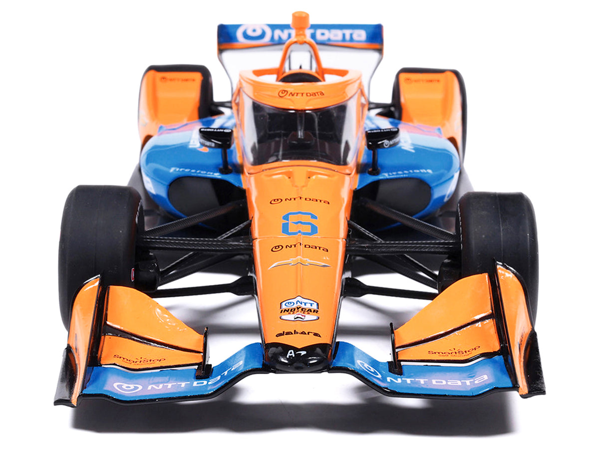 Dallara IndyCar #6 Nolan Siegel "NTT Data" Arrow McLaren (Road Course Configuration) "NTT IndyCar Series" (2026) 1/18 Diecast Model Car by IXO Models - image 4