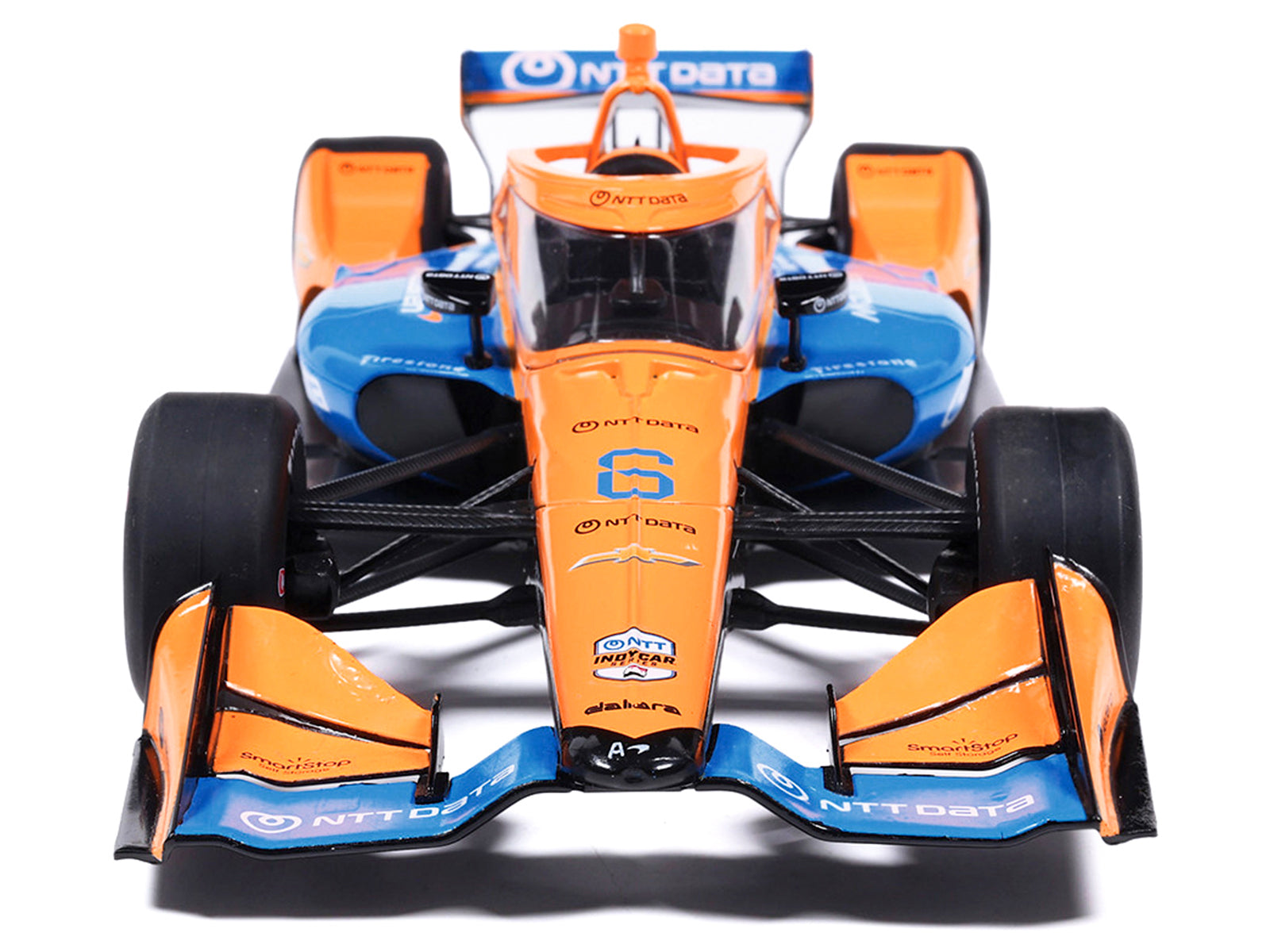 Dallara IndyCar #6 Nolan Siegel "NTT Data" Arrow McLaren (Road Course Configuration) "NTT IndyCar Series" (2026) 1/18 Diecast Model Car by IXO Models - image 4