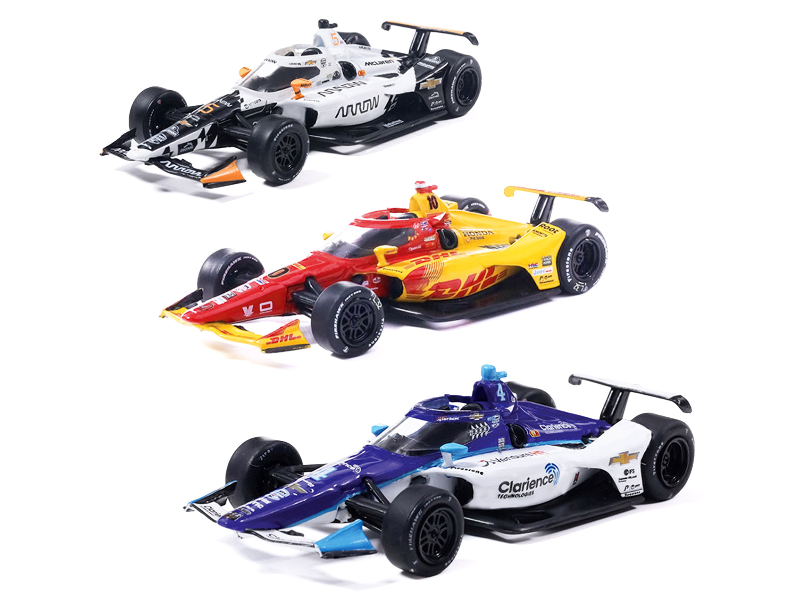 "109th Indianapolis 500" (2025) Podium Set of 3 IndyCars 1/64 Diecast Model Cars by IXO Models - image 3