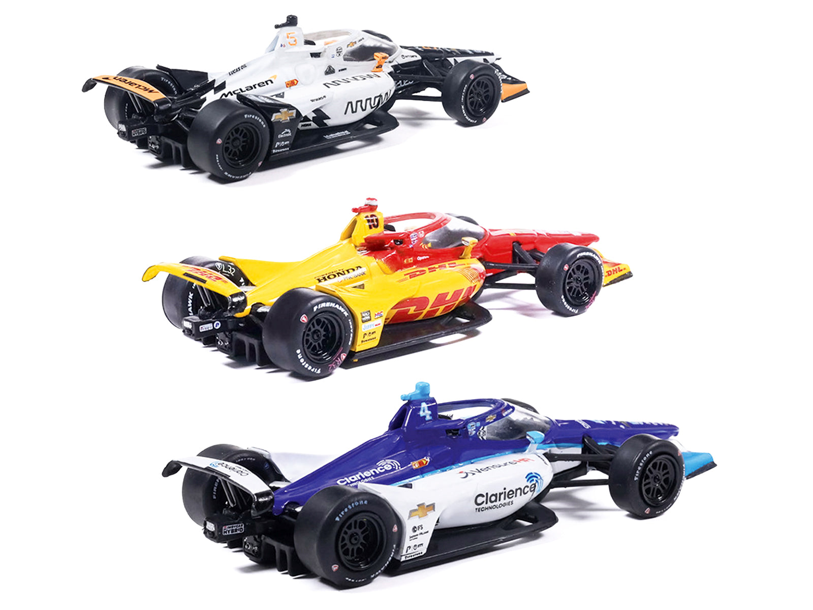 "109th Indianapolis 500" (2025) Podium Set of 3 IndyCars 1/64 Diecast Model Cars by IXO Models - image 2