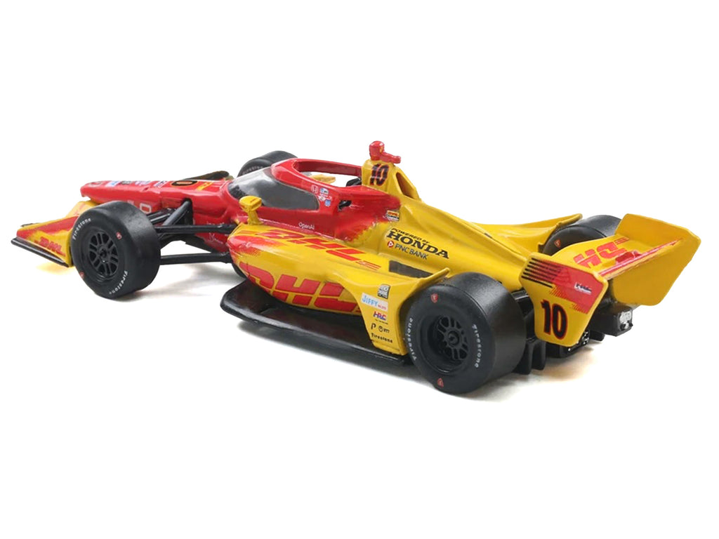 Dallara IndyCar #10 Alex Palou "DHL" Chip Ganassi Racing (Road Course Configuration) Champion "NTT IndyCar Series" (2025) with Trading Card 1/64 Diecast Model Car by IXO Models - image 3