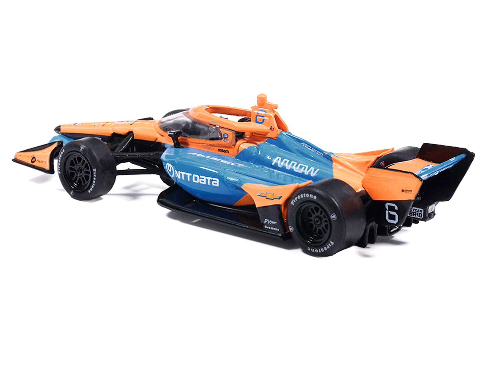 Dallara IndyCar #6 Nolan Siegel "NTT Data" Arrow McLaren IndyCar Team (Road Course Configuration) "NTT IndyCar Series" (2026) 1/64 Diecast Model by IXO Models - image 4