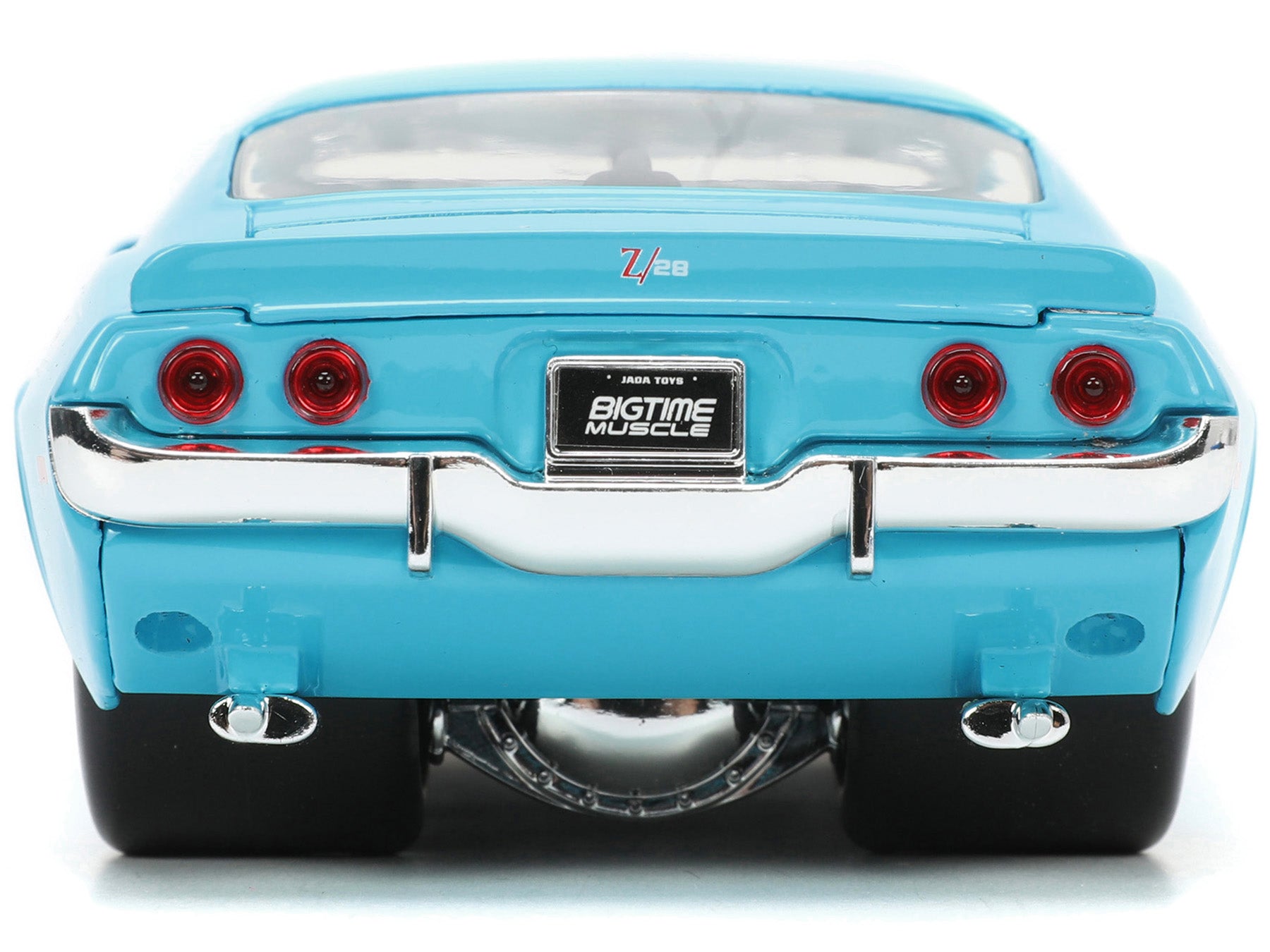 1971 Chevrolet Camaro Z/28 Light Blue with White Stripes "Bigtime Muscle" Series 1/24 Diecast Model Car by Jada - image 5