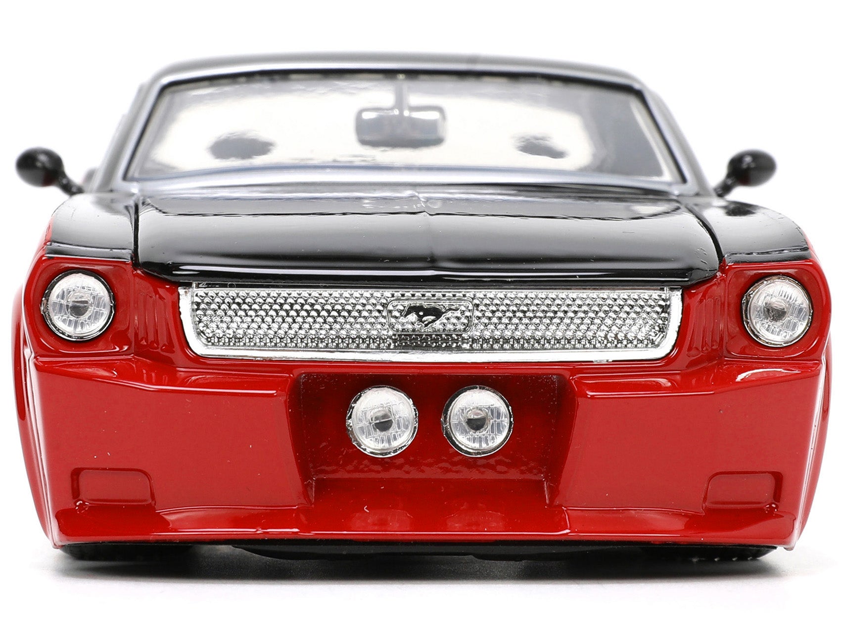 1965 Ford Mustang Custom Red and Black "Bigtime Muscle" Series 1/24 Diecast Model Car by Jada - image 4