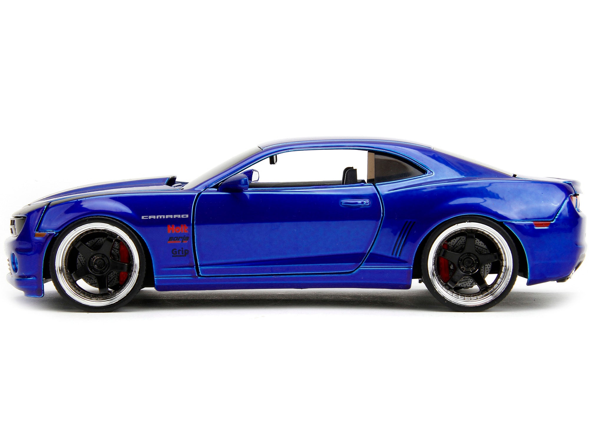 2010 Chevrolet Camaro Candy Blue with Black Hood "Bigtime Muscle" Series 1/24 Diecast Model Car by Jada - image 3