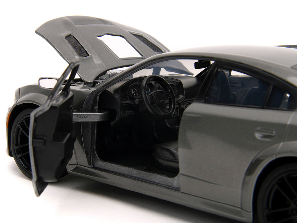 2021 Dodge Charger SRT Hellcat Gray Metallic "Fast X" (2023) Movie "Fast & Furious" Series 1/24 Diecast Model Car by Jada - image 3