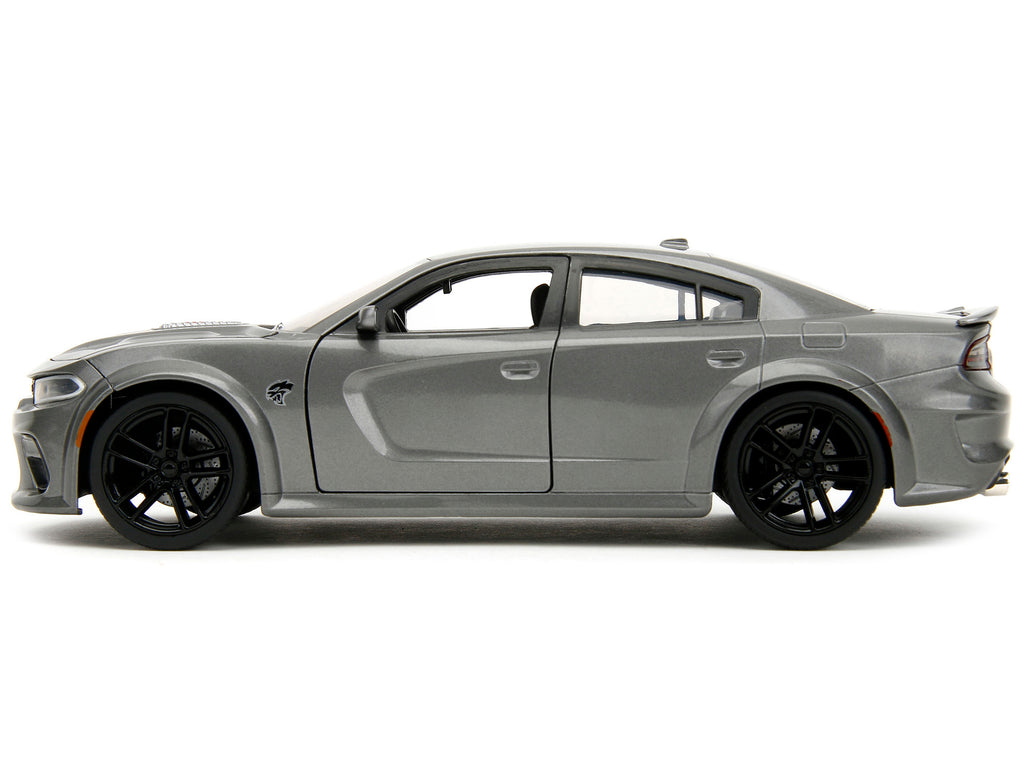 2021 Dodge Charger SRT Hellcat Gray Metallic "Fast X" (2023) Movie "Fast & Furious" Series 1/24 Diecast Model Car by Jada - image 4
