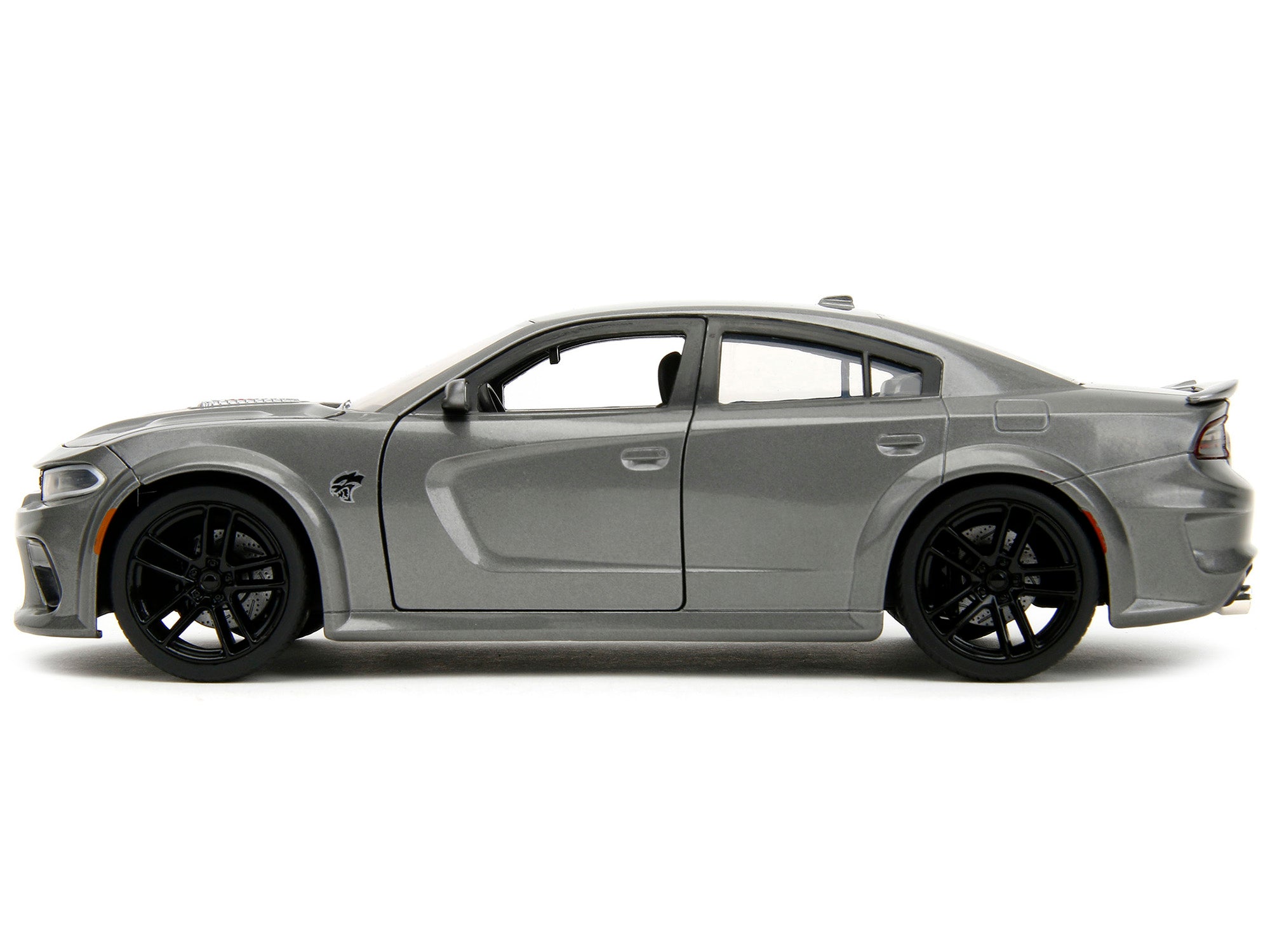 2021 Dodge Charger SRT Hellcat Gray Metallic "Fast X" (2023) Movie "Fast & Furious" Series 1/24 Diecast Model Car by Jada - image 4